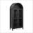Modern Retro-Style Wooden Storage Cabinet With Adjustable Glass Partitions And High Arched Design For Multi-Functional Kitchen Use-1120119078