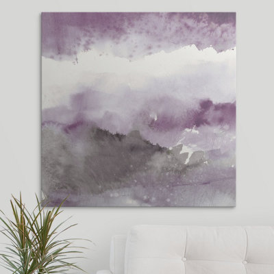 «Midnight at the Lake III Amethyst and Gray» par Mike Schick, reproduction d'art