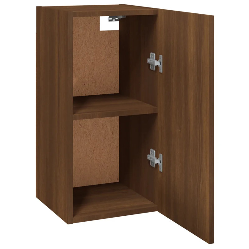 Dorminy Multimedia Storage, 60cm H x 30.5cm W x 30cm D, Brown Oak