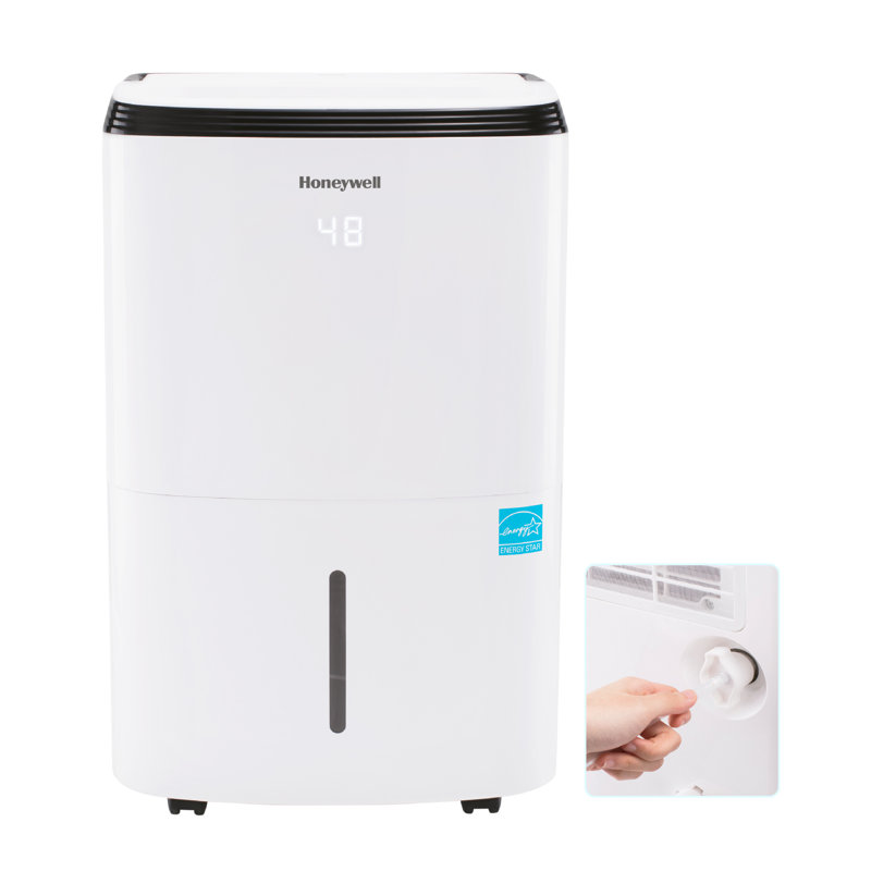 Honeywell 50 Pint White Portable Dehumidifier with Built-in Pump