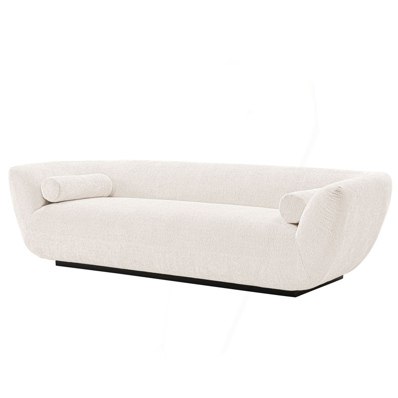 Canapé confortable en chenille, Crème