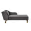 Chaise longue grise en velours gris avec revêtement doux et structure en bois massif-1818640666