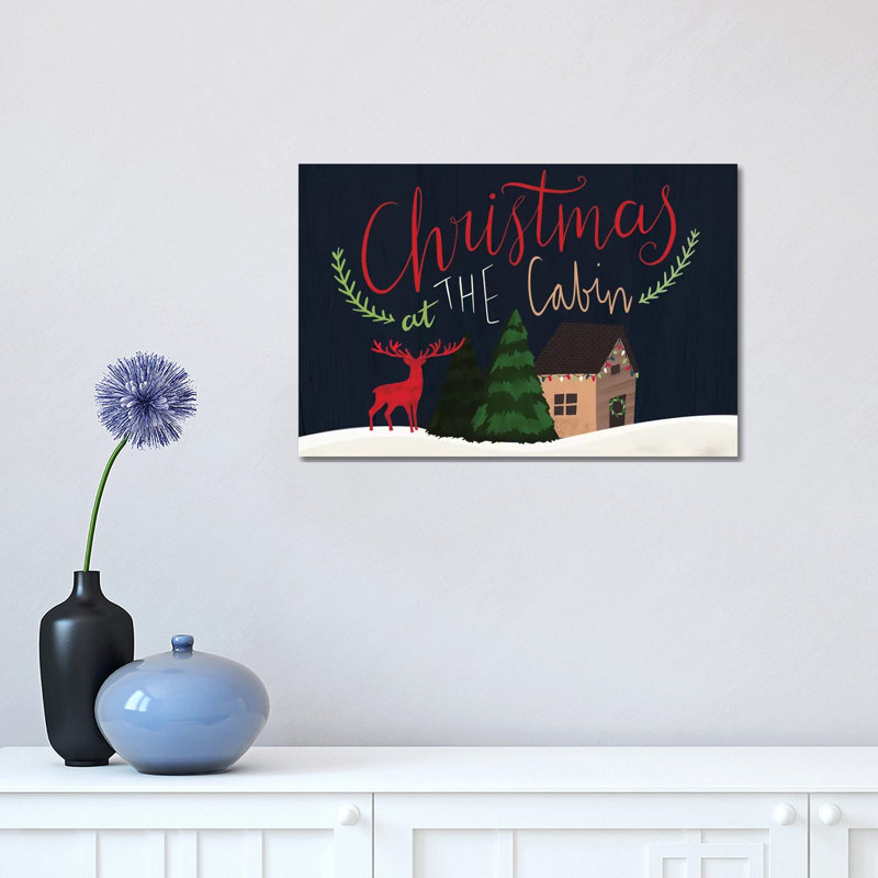 Cozy Christmas Cabin IV by Louise Allen - Wrapped Canvas Gallery-Wrapped Canvas Giclée, 30.48cm H x 45.72cm W