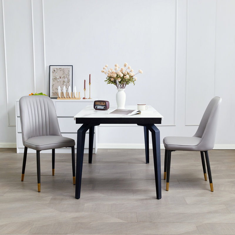 Ensemble de 2 chaises de salle à manger avec coussins épais