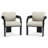 Demars Modern Rustic Upholstered Dining Chairs With Curved Arms-114906741-114906742