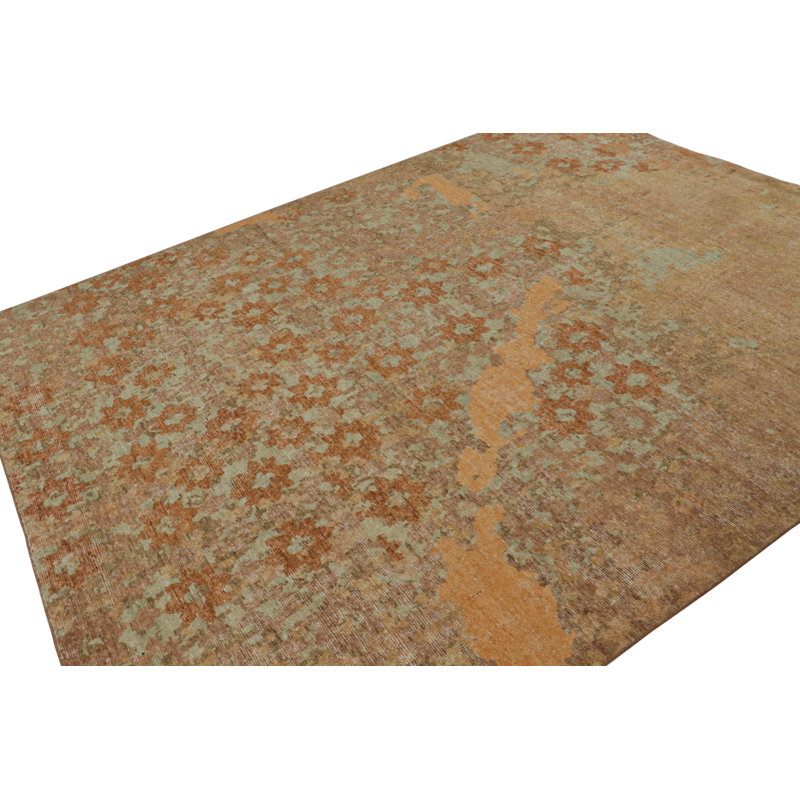 Distressed Homage Hand Knotted Wool Animal Print Area Rug, Rectangle 12' x 15'
