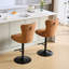Confortable tabourets de bar en cuir PU orange - de 2 360 rotations, siège réglable de 25 à 33 pouces, résilience, jamais de difformité avec coussin pivotant pour la maison et le pub-470535534