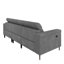Canapé modulaire inclinable en velours côtelé avec méridienne Fairmont-114569359-114569357