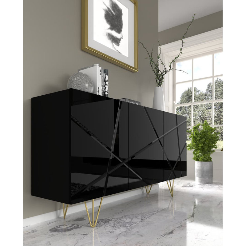 Karratha 160cm Sideboard, Black