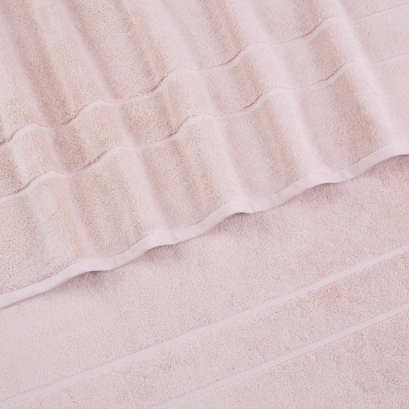 Clean Design Home 100% Cotton Anti-Allergen Bath Towel Set, Blush