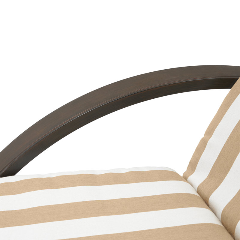 Barcelo Reclining Chaise Lounge with Cushion, Canvas Heather Beige Sunbrella® Canvas