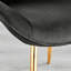 Palermo Velvet Modern Dining Chairs with Tapered Metal Legs & Quilted Diamond Stitching-2027517384-2145800068