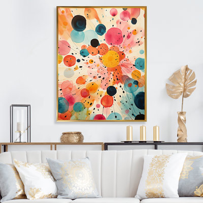 Mid-Century coloré, contrastes colorés II - art abstrait Mid-Century
