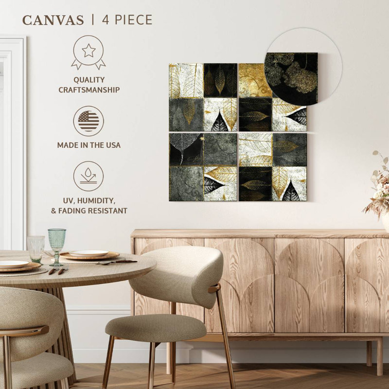 Leaf Patterned Tiles, 38" H x 38" W