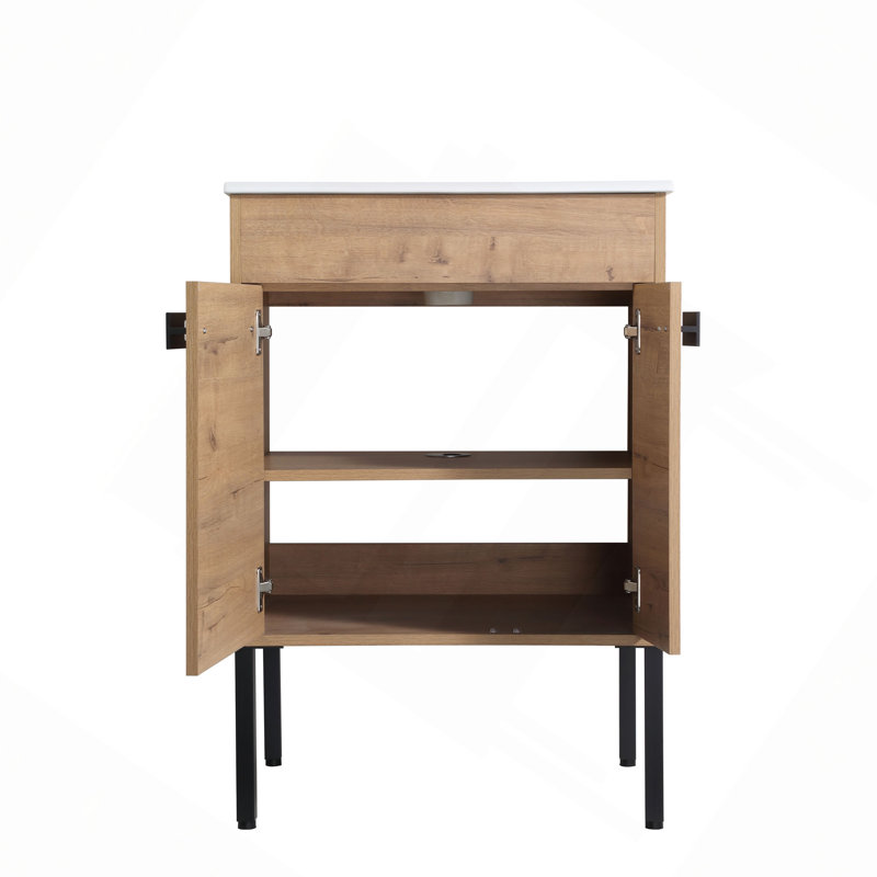 24" Bathroom Vanity With Sink, Freestanding Bathroom Vanity Or Floating Is Optional Conversion
