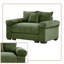 Fauteuil surdimensionné en velours côtelé avec 3 coussins décoratifs, accoudoirs souples et coussin à rebond élevé-1009059782