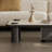 Black Solid + Manufactured Wood Rectangular Coffee Table