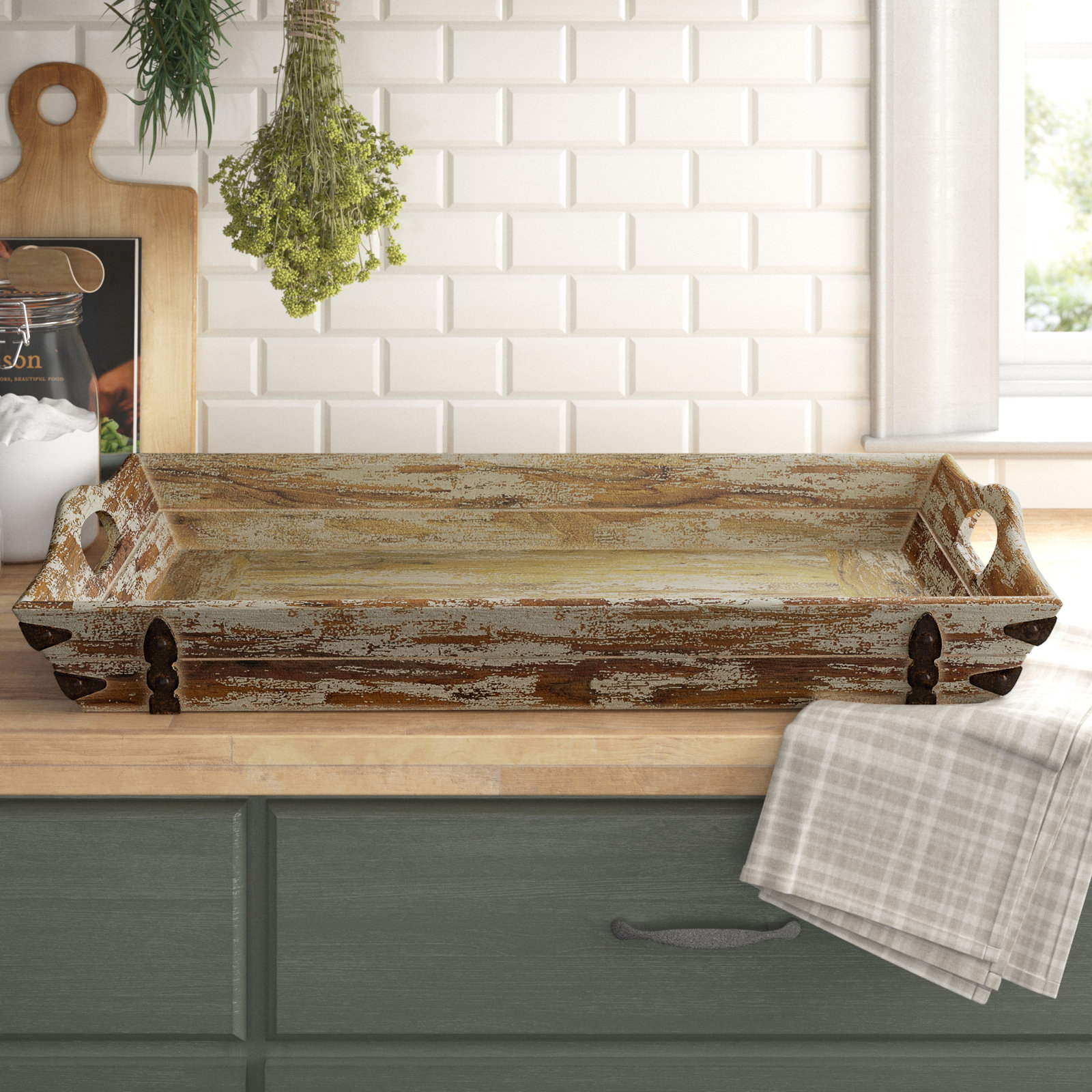 Warner Wood Tray - Set of 1