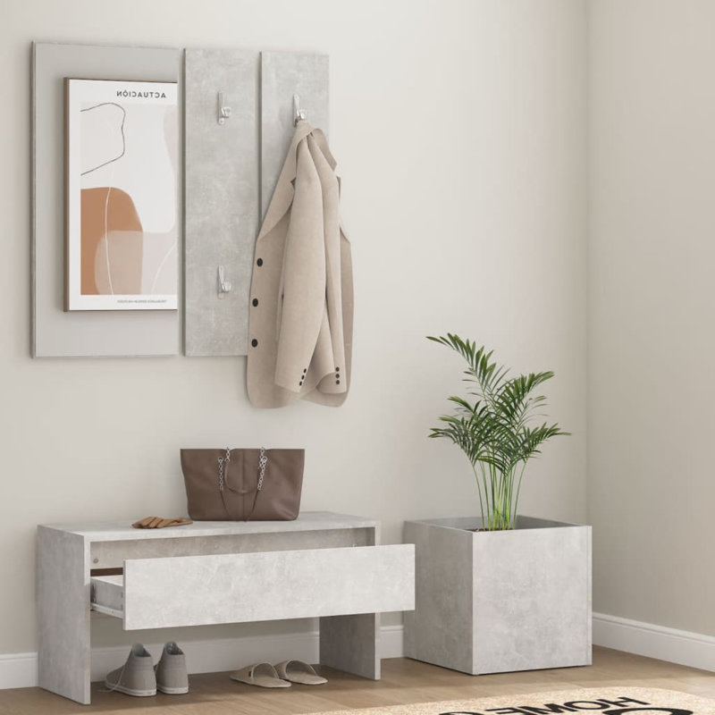 Jilek vidaXL Hallway Furniture Set Engineered Wood, Grey