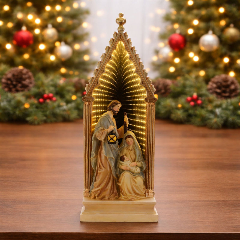 Crèche de la Sainte Famille avec arche Ekkolight
