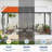 Yardgracewall Mounted Lean To Metal Awnings With Sloped Roof, Solar Light-126659148