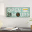 «Retro Diner Open 24 Hours Panel» par Michael Mullan, reproduction d'art textuel sur toile-33421435