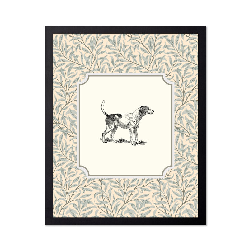 Foxhound Dog, Black Framed, Poster, 11"H x 14"W
