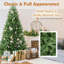 Arbre de Noël artificiel non éclairé 6 pi avec 1000 pointes de branches en PVC et support en métal pliable