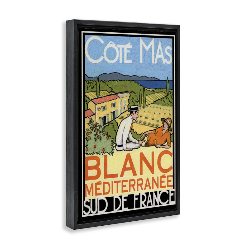 "Antique Wine", affiche par Jean-Pierre Got, Cadre flottant noir de jais, H 25 po x l 17 po