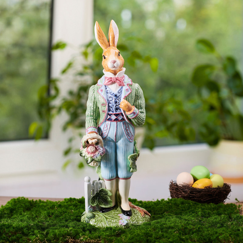 Fitz and Floyd Jardin Rabbit Male Figurine