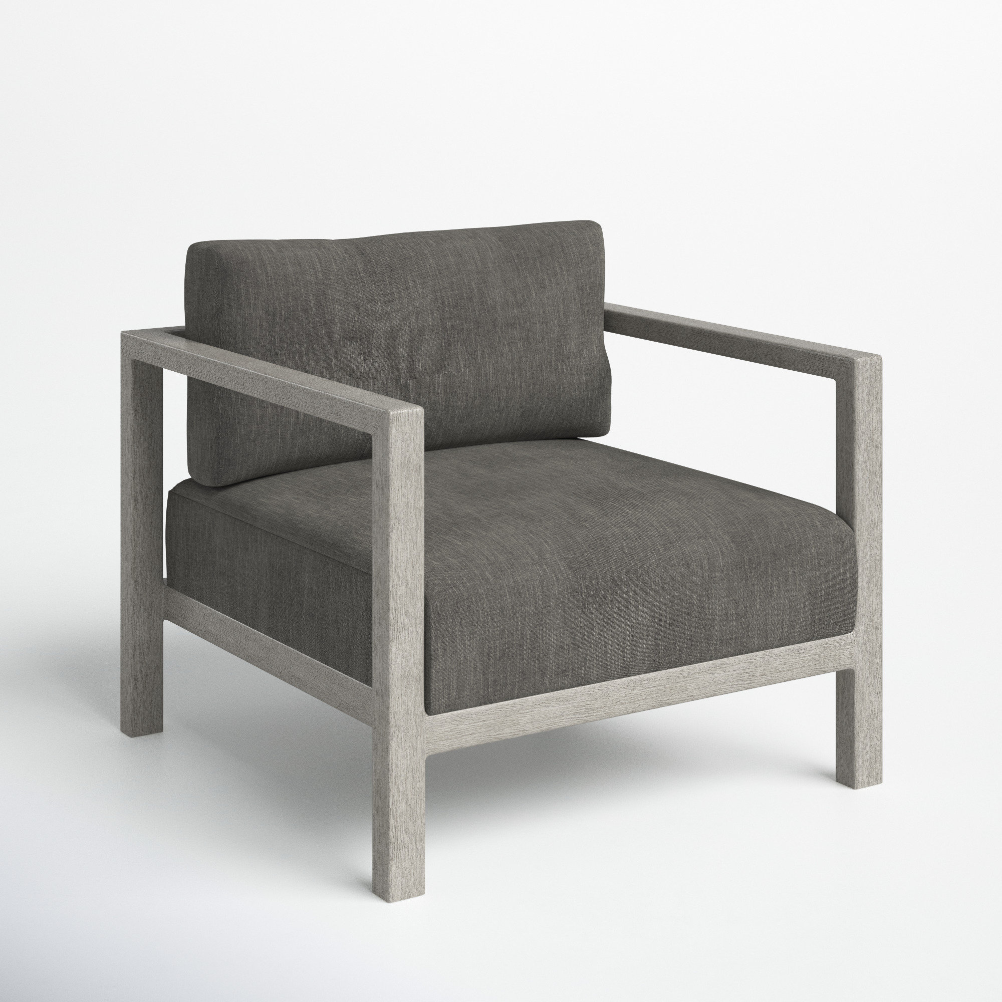 Rosita Teak Outdoor Lounge Chair, Gray, Weathered Gray