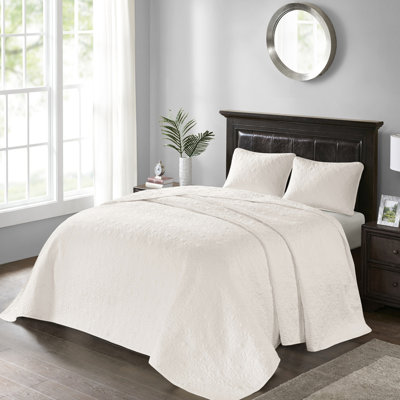 Couvre-lit double réversible en tissu crème, rembourrage confortable, motif à coutures classiques, rembourrage en coton doux pour la chambre à coucher, design, traité pour l'hygiène
