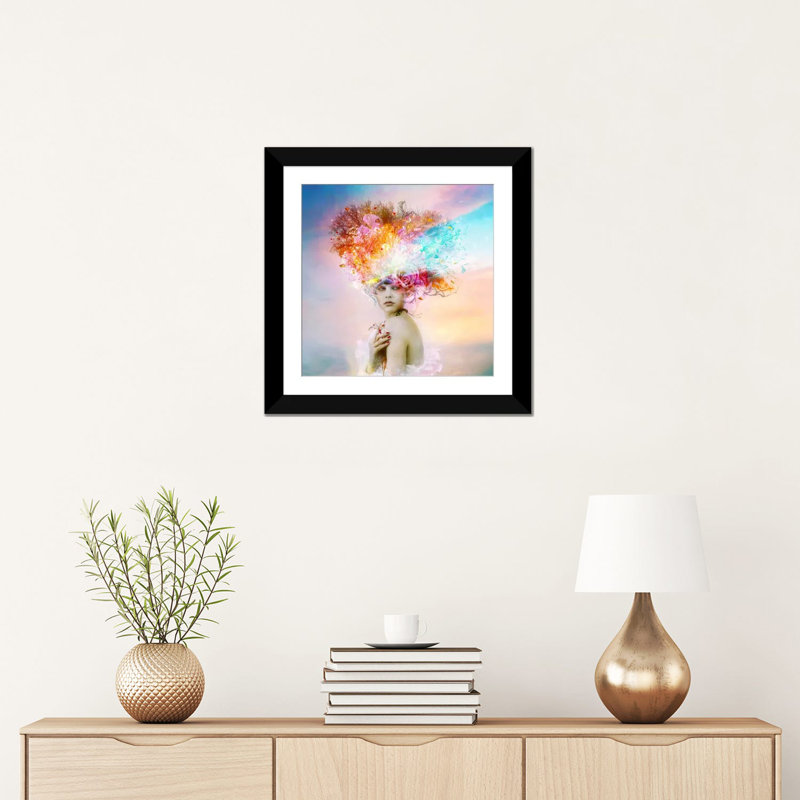 « sucré-salé », impression sur toile, Papier beaux-arts encadré noir, Blanc, H 24 po x l 24 po x P 1 po