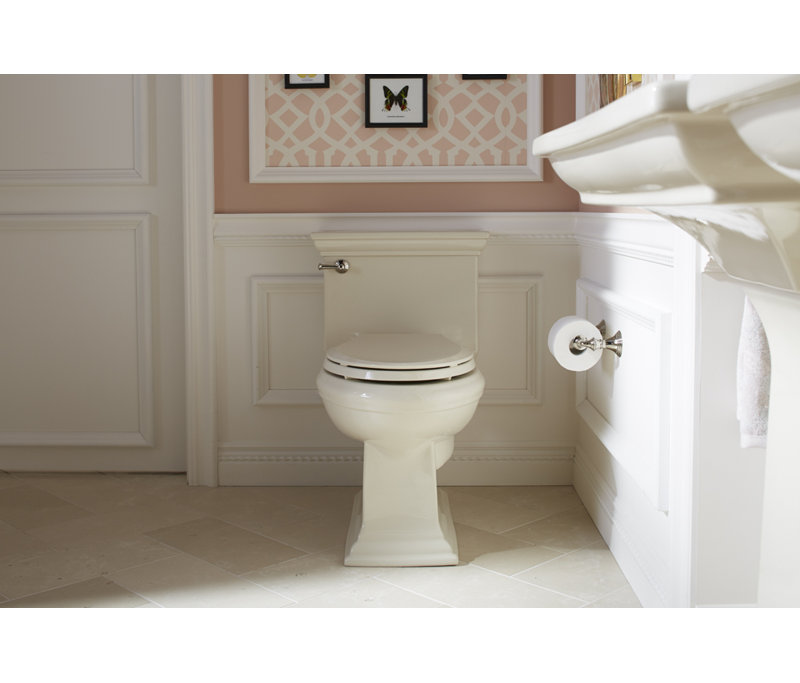 Memoirs 1.28 GPF Water Efficient Elongated Two-Piece Toilet (Seat Not Included), Ice Grey