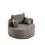 Velours côtelé gris, fauteuil moelleux à 1 place, canapé-lit de 50 po et coussin cylindrique, aucun assemblage requis
