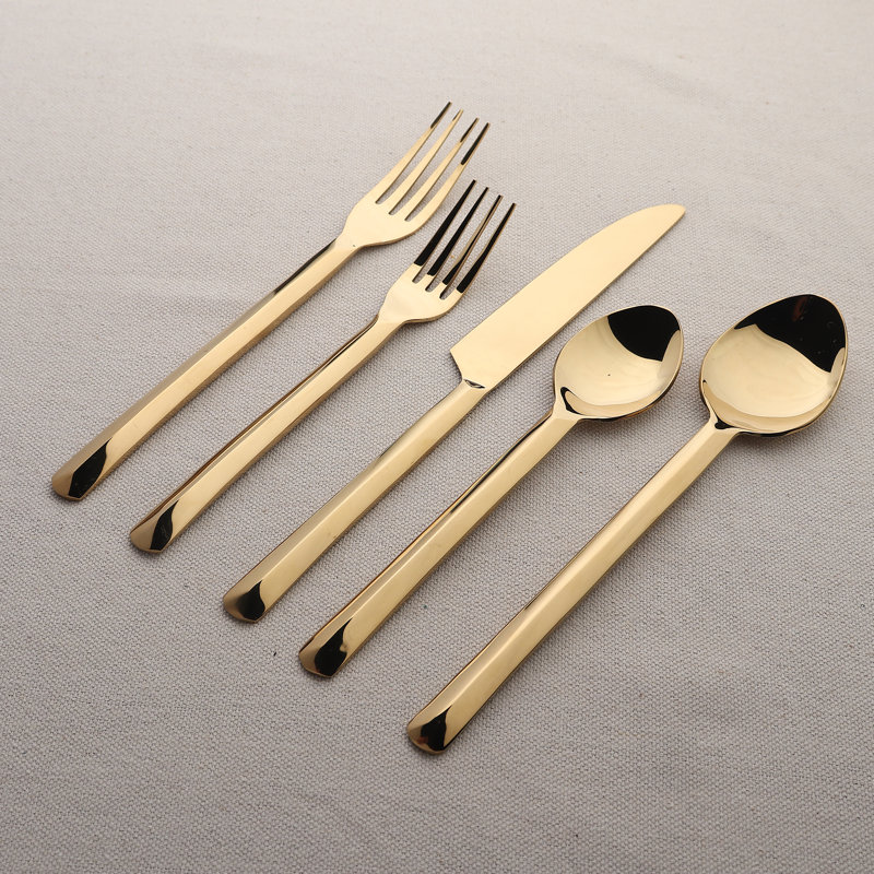 Ensemble de couverts 20 pièces INox Artisans Ariella Bronze (service pour 4), Cuivre