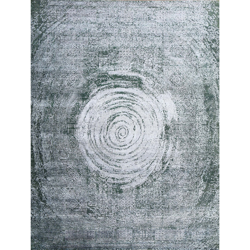 Tapis rectangulaire noué à la main, Rectangle de 5 pi x 8 pi