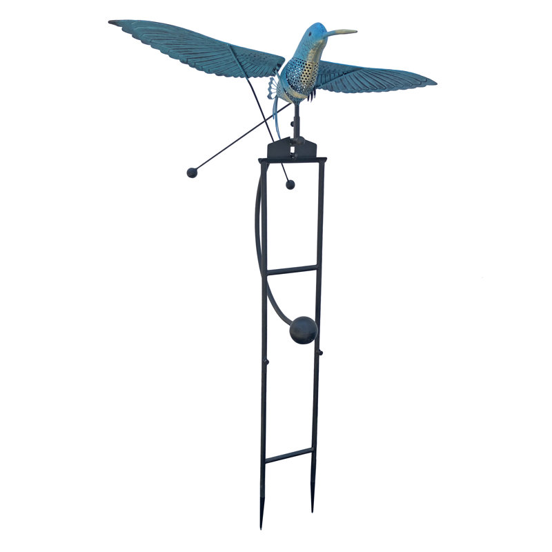 Piquet de jardin bleu à bascule