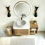 Ensemble de meuble-lavabo mural, lavabo de salle de bain flottant avec lavabo rond en céramique et armoire latérale, ensemble de meuble-lavabo texturé à ondulation d'eau pour les petits espaces, peu encombrant-129741589-129741591-129741593