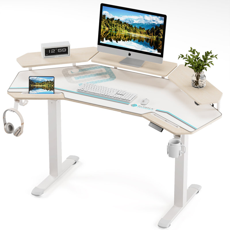 Bureau debout à oreilles 63 "Modern, Blanc
