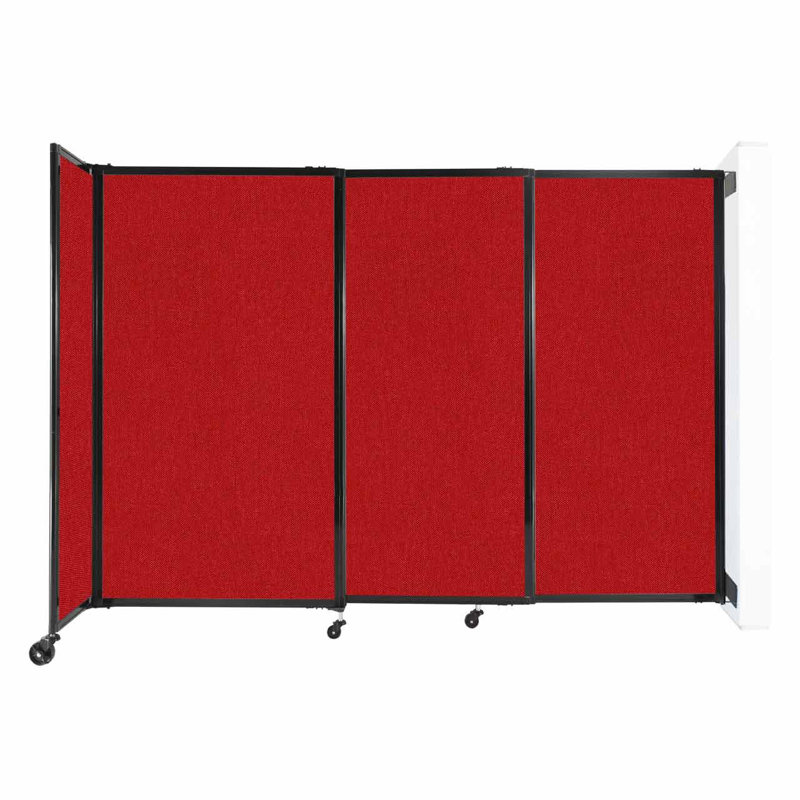 Cloison coulissante 5 pi, H 60 po x l 86 po x P 1 po, Rouge