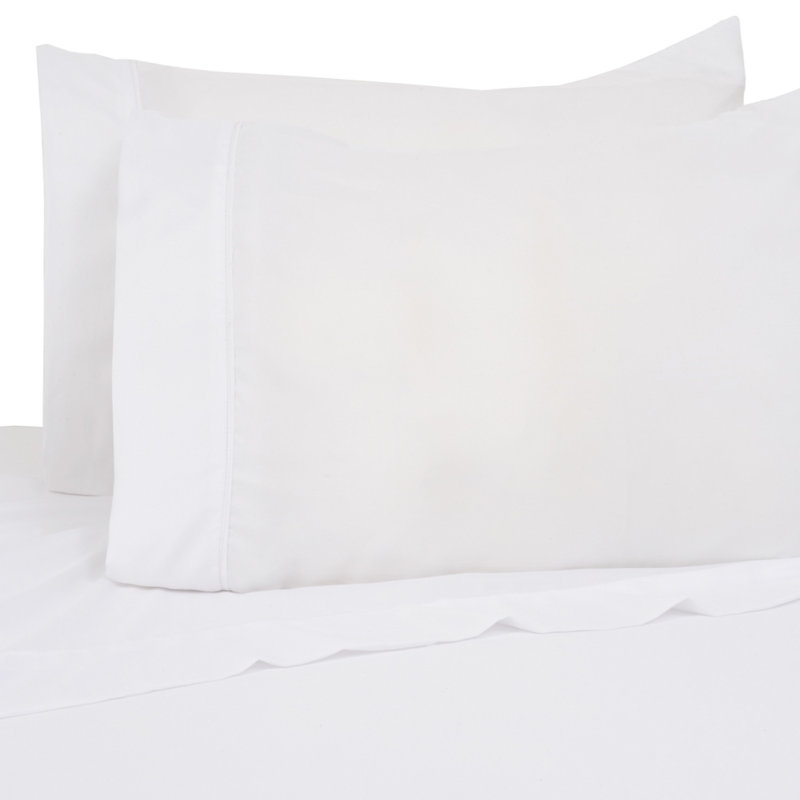 Ensemble de draps en micro-fibre, Ensemble de draps pour très grand lit, Blanc