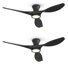 Jacara 52" Flush Mount Ceiling Fan with LED Light & Remote (set of 2)