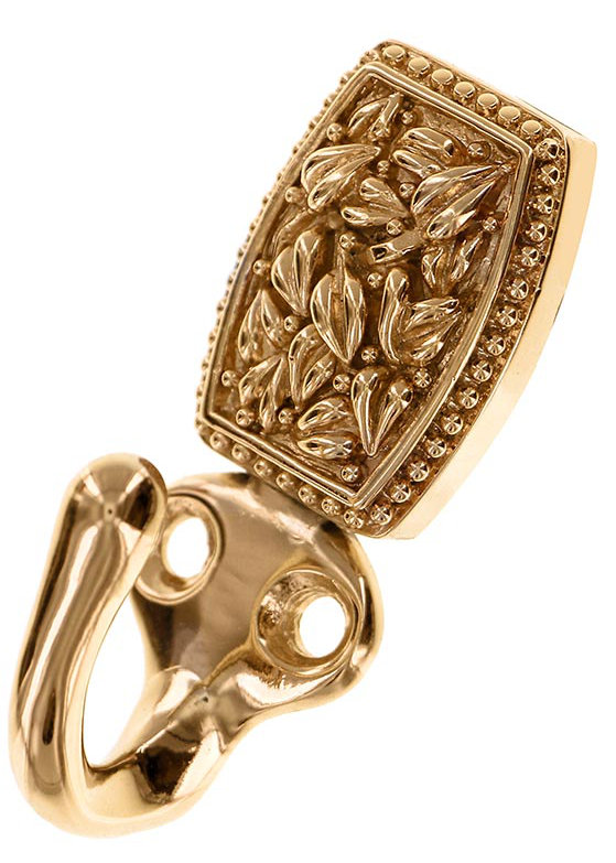 San Michele Wall Hook, Polished Gold