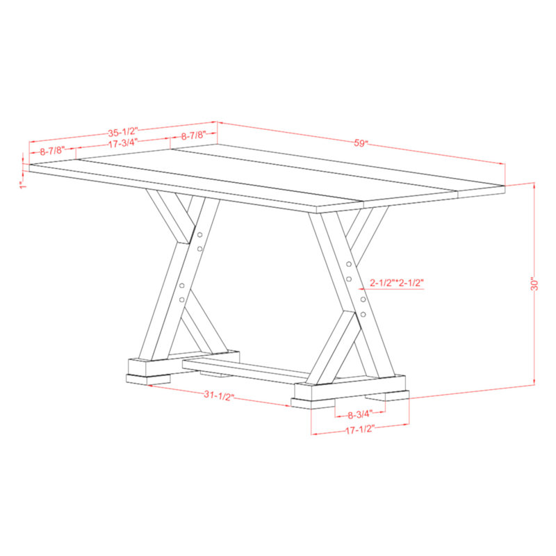 Devante Foldable Leaf Trestle Dining Table, Light Oak, Black