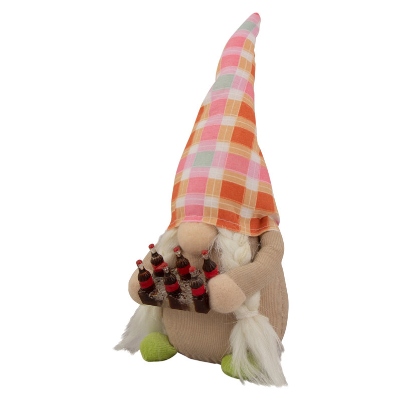 Gnome de printemps écossais 9 po, Rose / orange