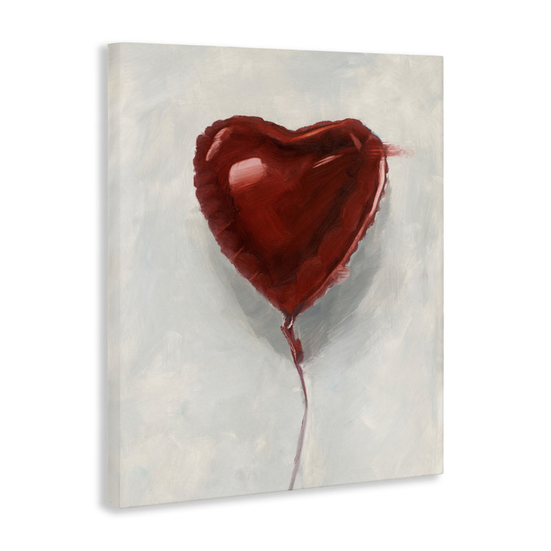 Toile en forme de cœur avec ballon, design par Ethan Harper, H 30 po x l 24 po