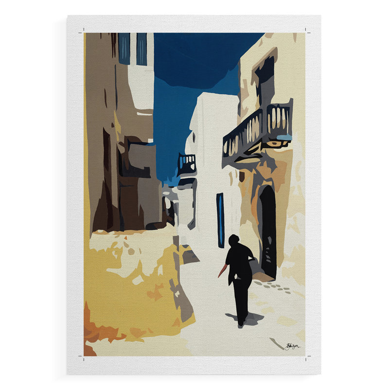 Mykonos 3 - Impression sur toile seulement - NON-CADRE, H 18 po x l 12 po