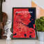 Carte routière d’Amsterdam, impression d’art graphique à imprimé nautique-31735682