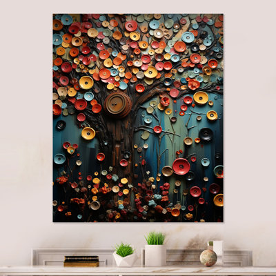 Colourful Tree Embracing Nature Magic - Tree Metal Wall Art